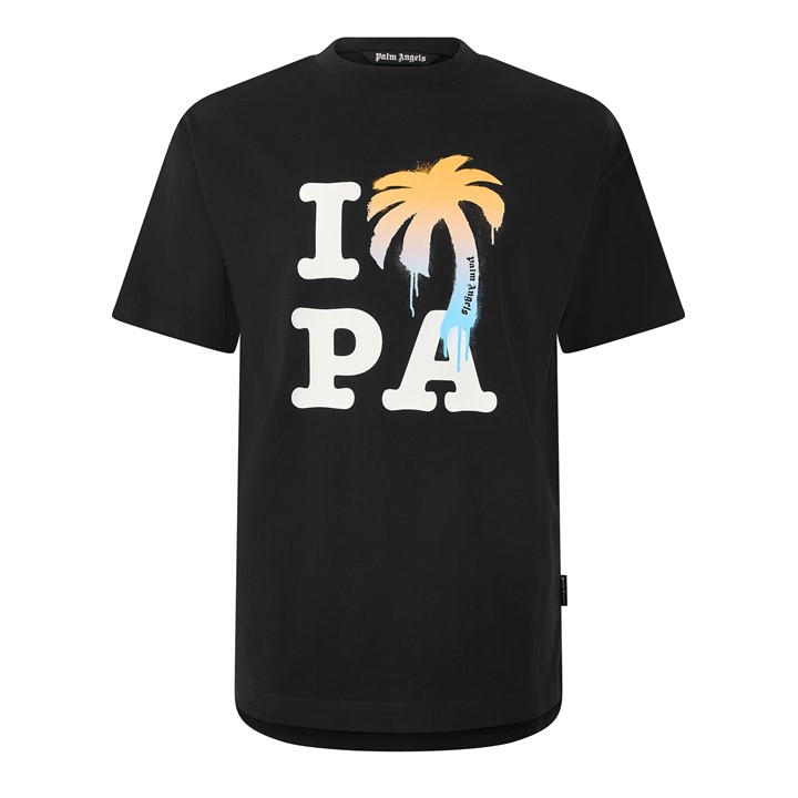 Palm Angels Men' Black T-Shirt in Size S, Sports Direct