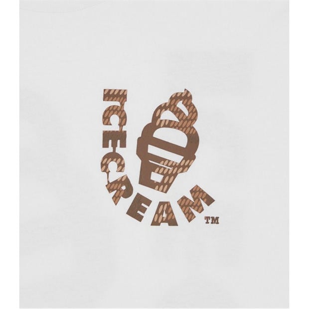 White - ICECREAM - Men's Waffle Cone T-Shirt