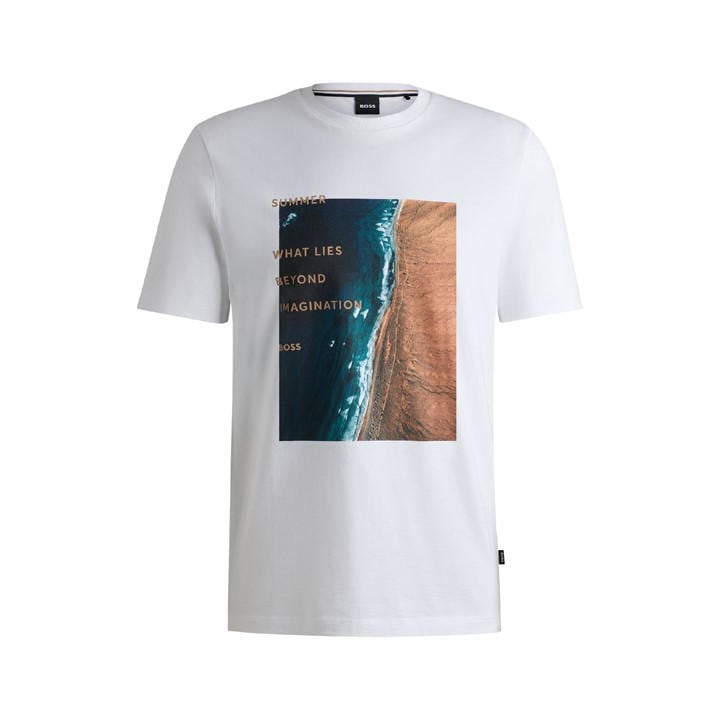 Boss Men's White Tiburt T-Shirt in Size 2XL, Sports Direct