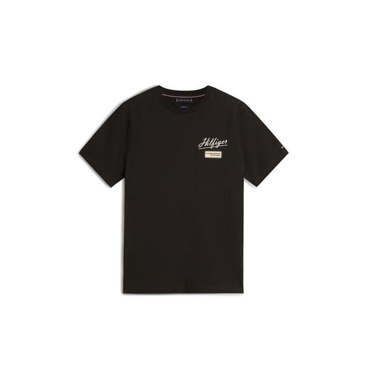 Tommy Hilfiger Men's Black Modern Athletic Badge T-Shirt in Size M, Sports Direct