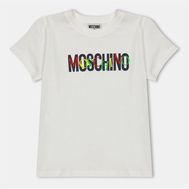 Moschino  Kids White ' Soft Fabric T-Shirt in Size 8 - 9 Years, Sports Direct