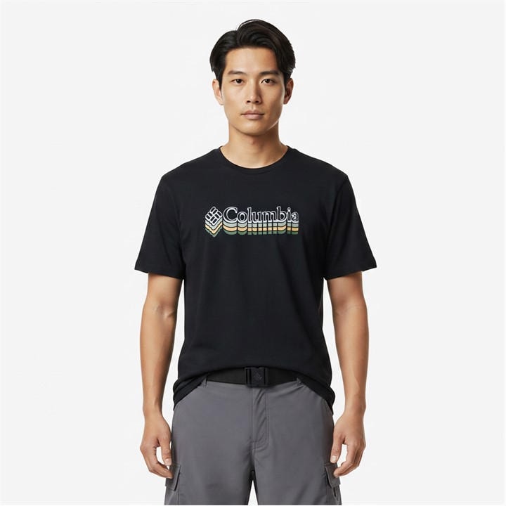 Columbia Men's Black Breaker Tide™ Graphic Tee in Size 2XL, Sports Direct