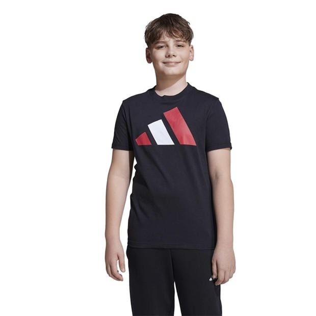 Black/Pure Ruby - adidas - Kids' T-Shirt