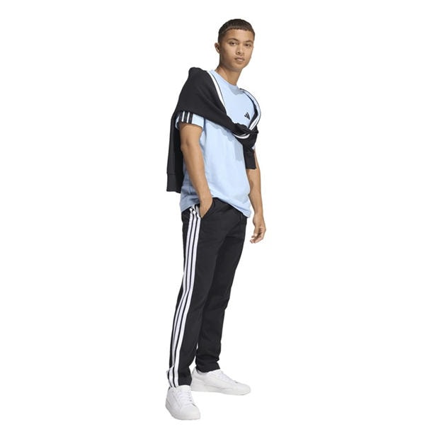 Glow Blue - adidas - Essentials 3-Stripes T-Shirt Mens