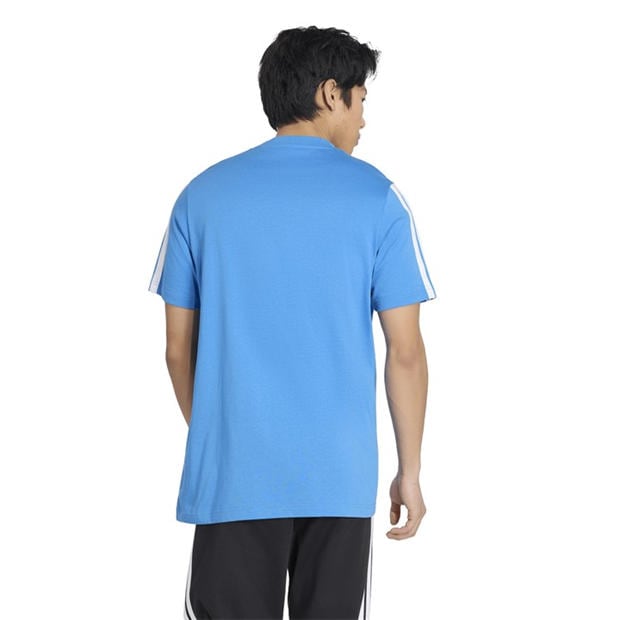 Ray Blue - adidas - Essentials 3-Stripes T-Shirt Mens