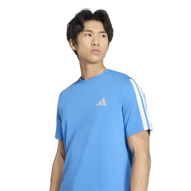 Ray Blue - adidas - Essentials 3-Stripes T-Shirt Mens