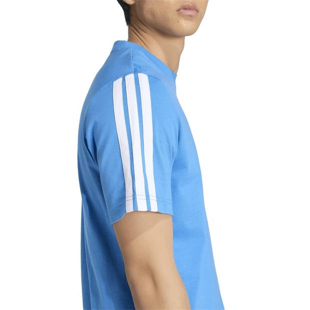 Ray Blue - adidas - Essentials 3-Stripes T-Shirt Mens