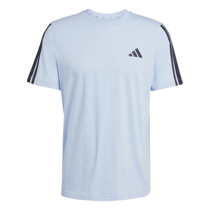 Adidas Men's Blue Essentials 3-Stripes T-Shirt in Size L, Sports Direct