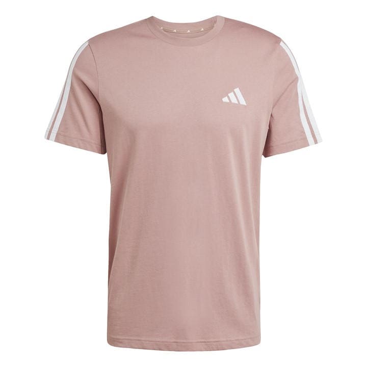 Adidas Men's Orange Essentials 3-Stripes T-Shirt in Size M, Sports Direct