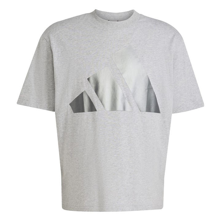 Adidas Men's Grey Big Logo Tee in Size L, Sports Direct