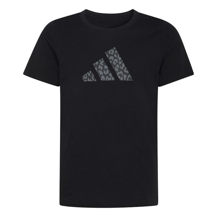 Adidas Girls Black Kids' Animal T-Shirt in Size L, Sports Direct