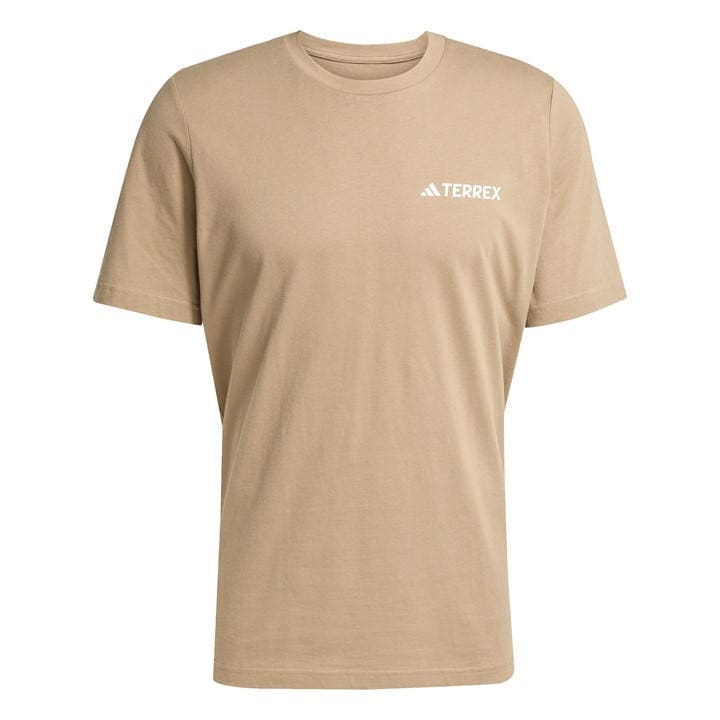 Adidas Men's Brown Terrex Graphic T-Shirt in Size XL, Sports Direct