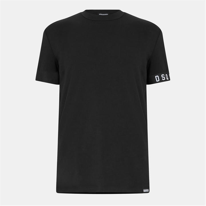 Dsquared2 Men' Black Dsq Band Logo Slim Fit T-Shirt in Size S, Sports Direct