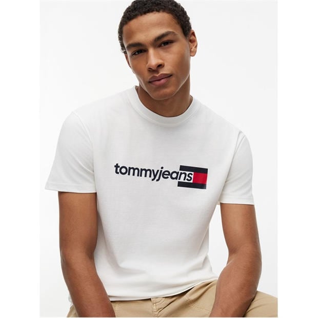 Ecru - Tommy Jeans - Men's T-Shirt