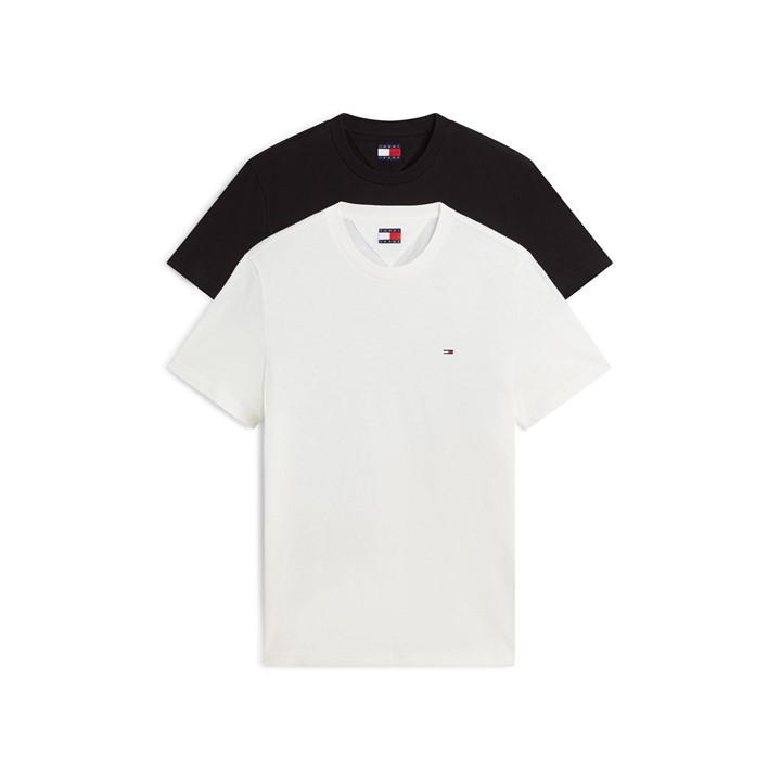Tommy Jeans Men's Black 2-Pack Slim Fit T-Shirt in Size XL, Sports Direct