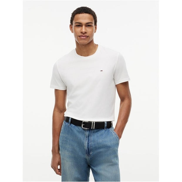 Black/Ecru - Tommy Jeans - Mens 2-Pack Slim Fit T-Shirt