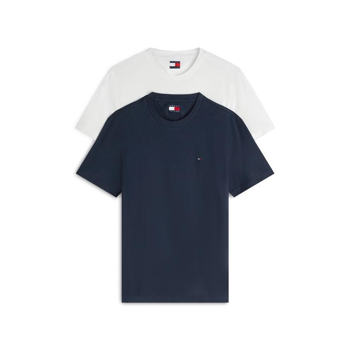 Tommy Jeans Men' Blue 2-Pack Slim Fit T-Shirt in Size S, Sports Direct