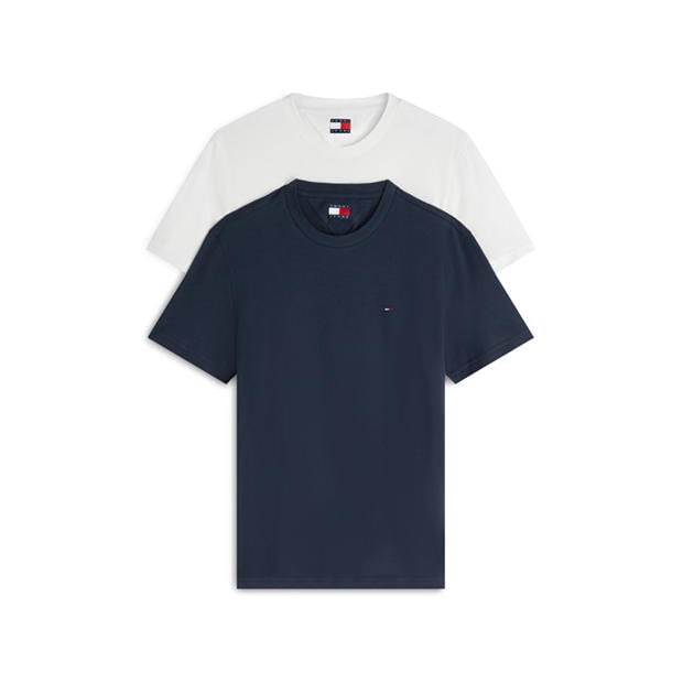 Navy/Ecru - Tommy Jeans - Mens 2-Pack Slim Fit T-Shirt