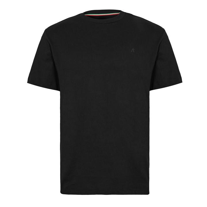 Replay Men's Black Tonal R T-Shirt in Size L, Sports Direct