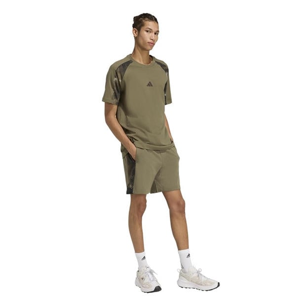 Olive Strata - adidas - Men's Camo Print T-Shirt