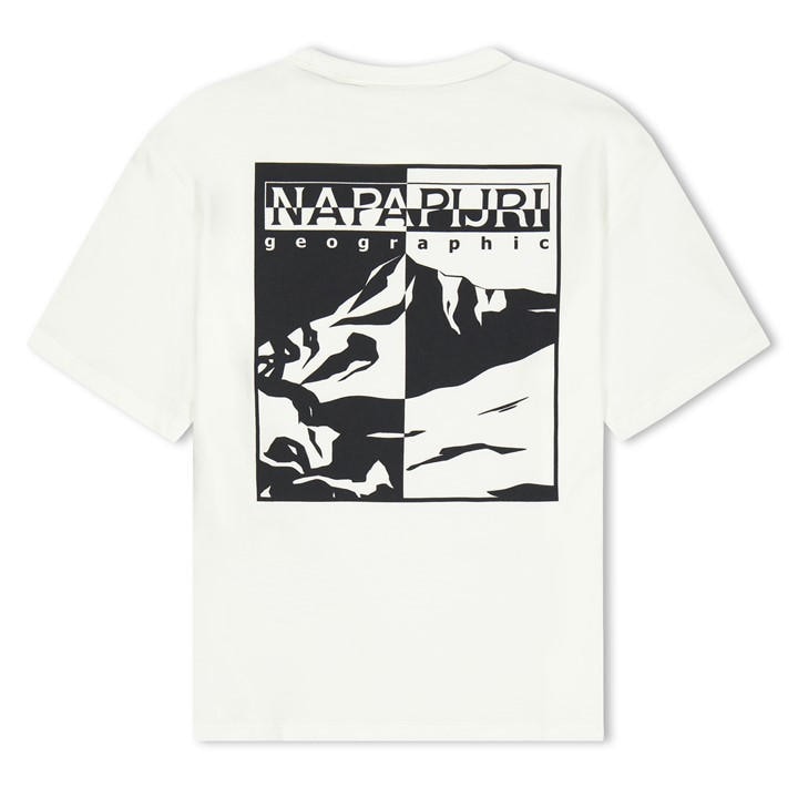 Napapijri Boys White Kids Graphic T-Shirt in Size 13 - 14 Years, Sports Direct