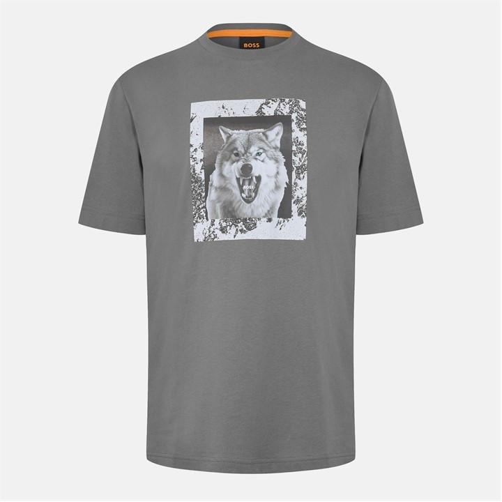 Boss Men's Grey Lupo T-Shirt, Unique Polar Bear Graphic in Size XL, Sports Direct