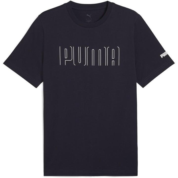Puma Men's Blue Sport Grphc Tee Medium