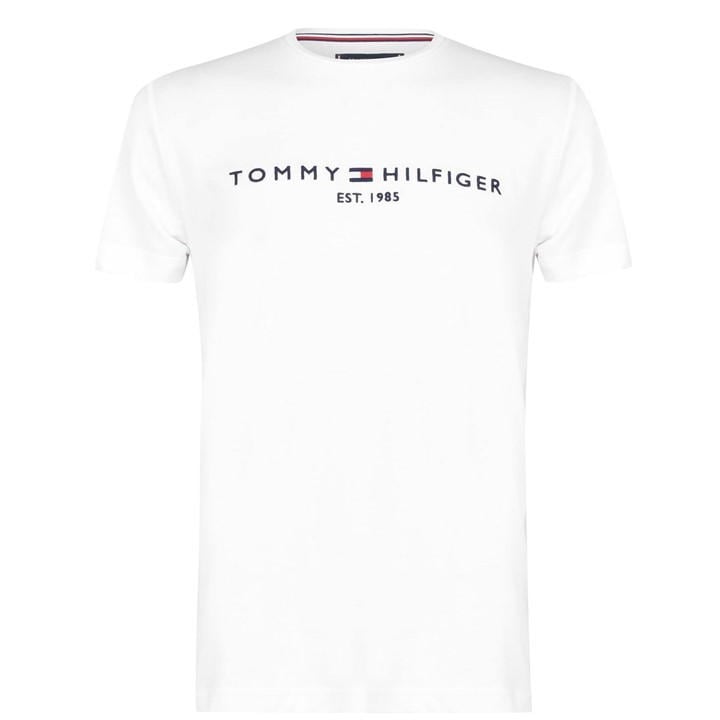 Tommy Hilfiger Men's White Logo Crew Neck T Shirt in Size 3XL, Sports Direct