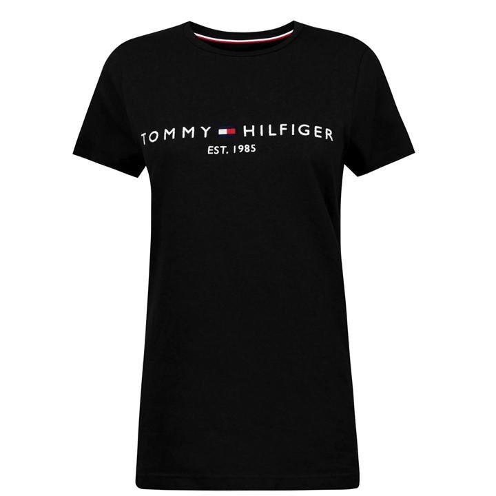 Tommy Hilfiger Men's Black Logo Crew Neck T Shirt in Size 2XL, Sports Direct