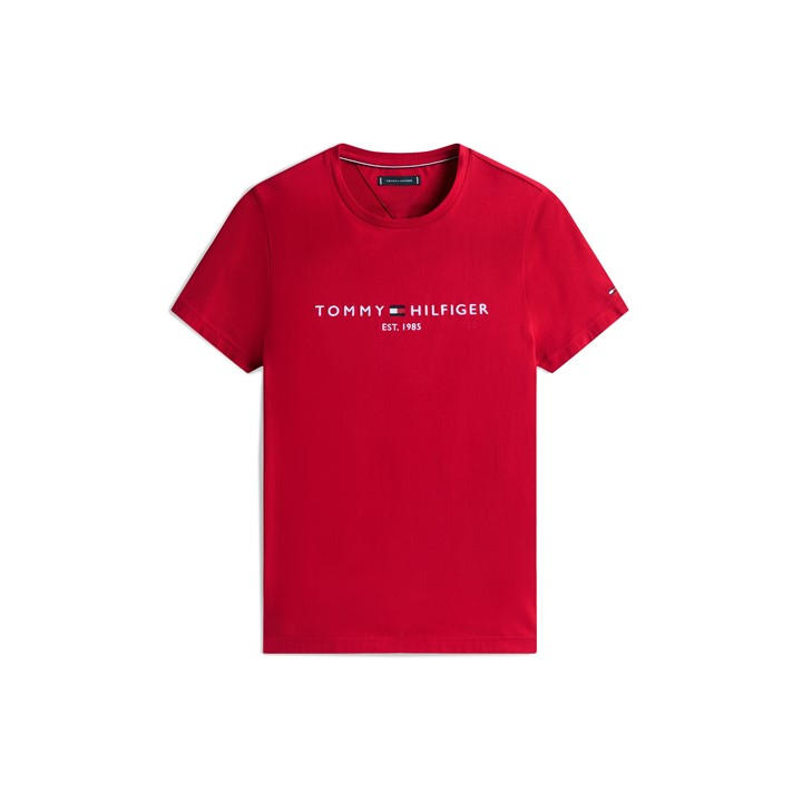 Tommy Hilfiger Men's Red Logo Crew Neck T Shirt in Size XL, Sports Direct