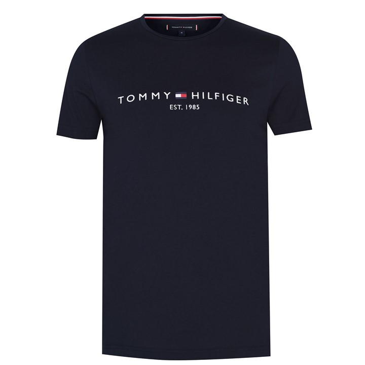 Tommy Hilfiger Men's Blue Logo Crew Neck T Shirt in Size 3XL, Sports Direct
