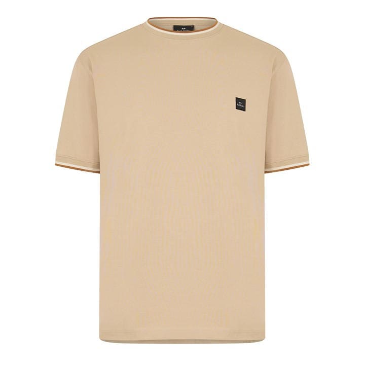 Ps Paul Smith Men's Beige Logo Patch T-Shirt in Size L, Sports Direct