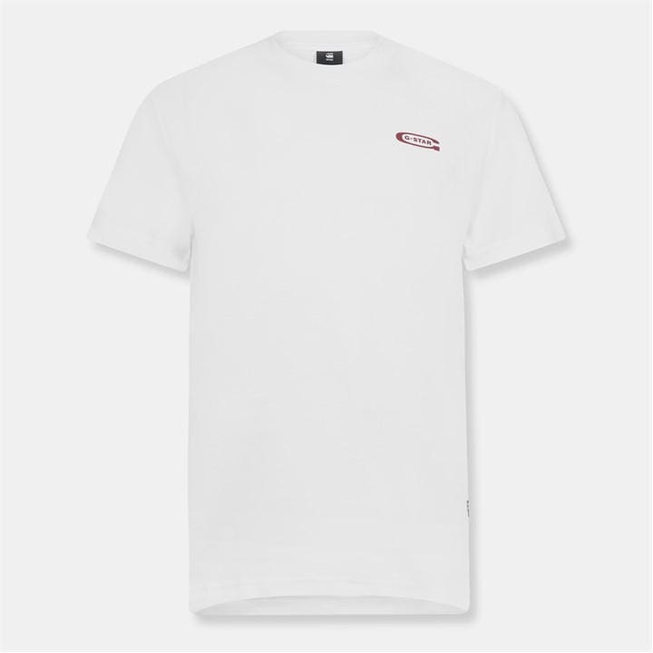 G Star Men's White Scaffolding Graphic T-Shirt in Size L, Sports Direct