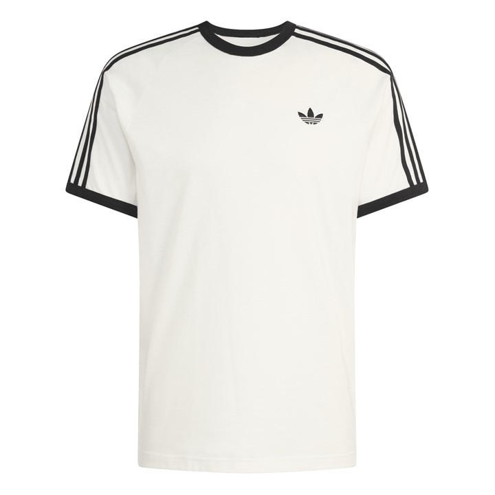 Adidas Originals Men' White 3 Stripes T-Shirt in Size S, Sports Direct