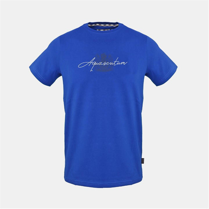 Aquascutum Men' Blue T in Size S, Sports Direct