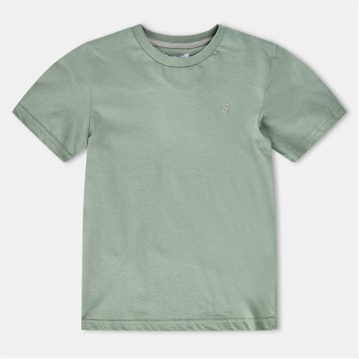 Farah  Kids Green ' Denny Short Sleeve T-Shirt in Size 5 - 6 Years, Sports Direct