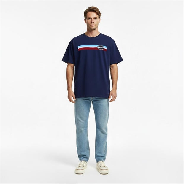 Navy Stripe - Levis - x Oasis Band Tee