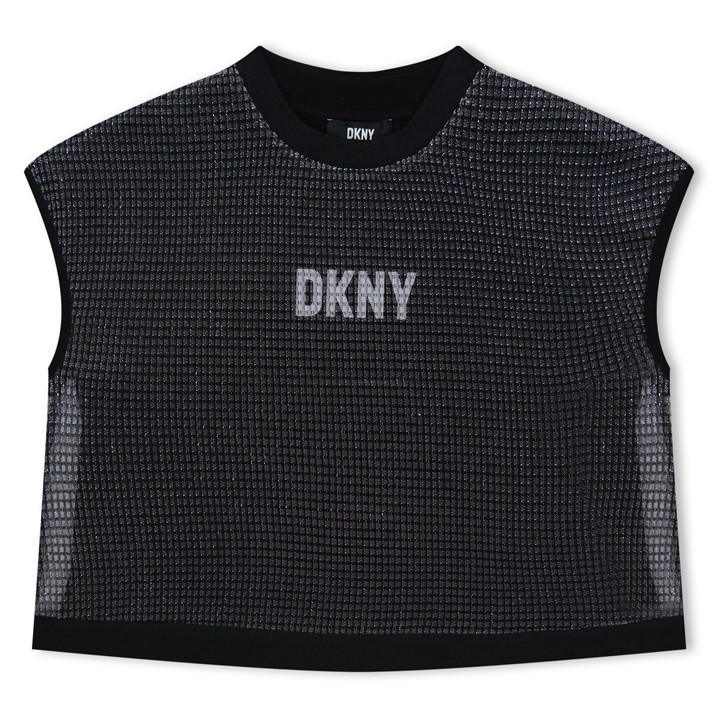 Dkny Girls Grey Kids' Logo Regular Fit T-Shirt in Size 5 - 6 Years, Sports Direct