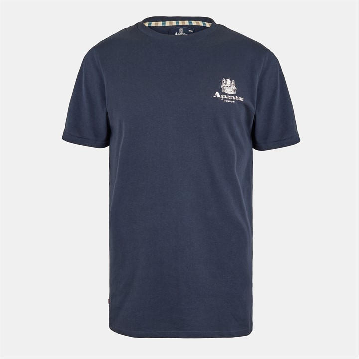 Aquascutum Men'  Logo T-Shirt in Size S, Sports Direct
