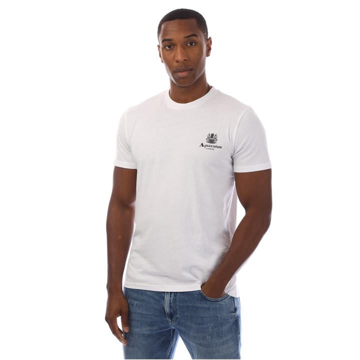 Aquascutum Men'  Logo T-Shirt in Size S, Sports Direct