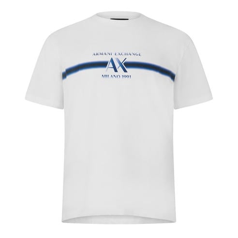 Armani Exchange - Men's Stripe Cotton Short-Sleeve Crew-Neck T-Shirt