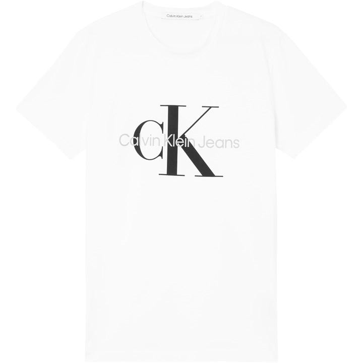 Calvin Klein Jeans Men's White Calvin Monogram T Shirt in Size 2XL, Sports Direct