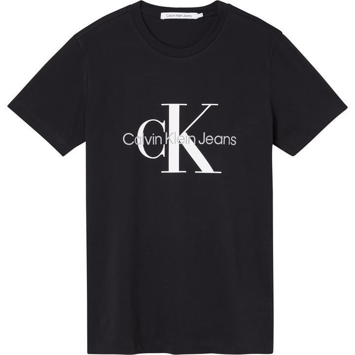 Calvin Klein Jeans Men's Black Calvin Monogram T Shirt in Size 2XS, Sports Direct