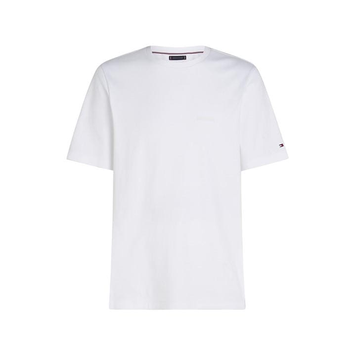 Tommy Hilfiger Men's White Interlock Cotton T-Shirt in Size 2XL, Sports Direct