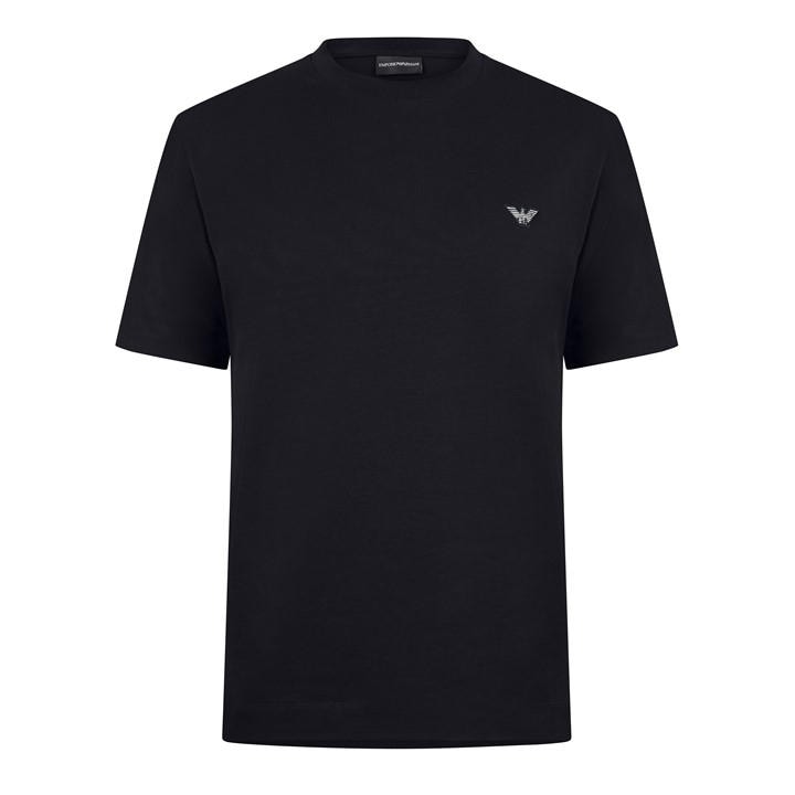 Emporio Armani Men's Blue Slim Fit T-Shirt in Size M, Sports Direct