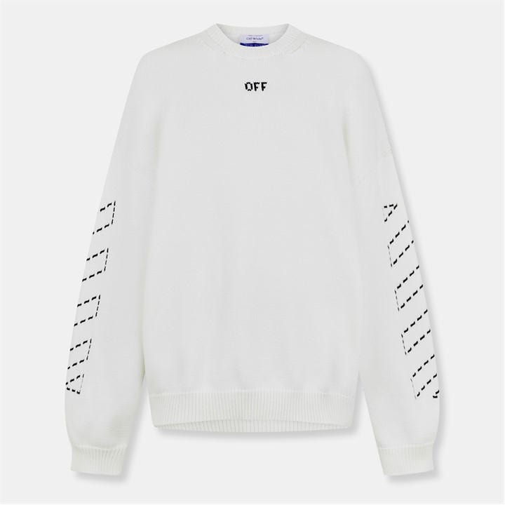 Off White Men's  Arrows Cotton Long Sleeve Crew Neck Sweatshirt in Size M, Sports Direct