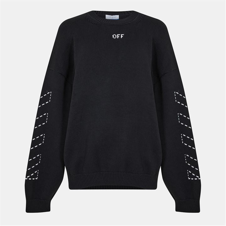 Off White Men's  Arrows Cotton Long Sleeve Crew Neck Sweatshirt in Size XL, Sports Direct