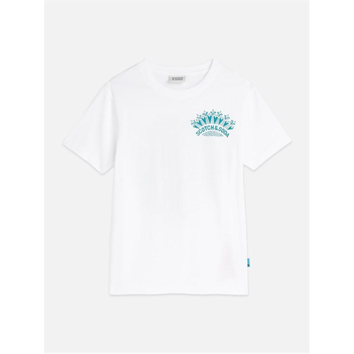 Scotch And Soda Boys White Kids' T-Shirt in Size 7 - 8 Years, Sports Direct