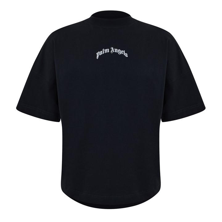Palm Angels Men' Black Gothic Oversized T-Shirt in Size S, Sports Direct