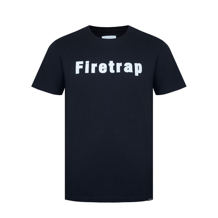 Firetrap Men's Black Large Logo T-Shirt in Size L, Sports Direct